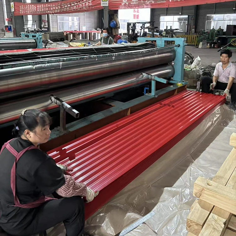 အရောင် coated မြှောင်းပုံသတ္တုခေါင်မိုး